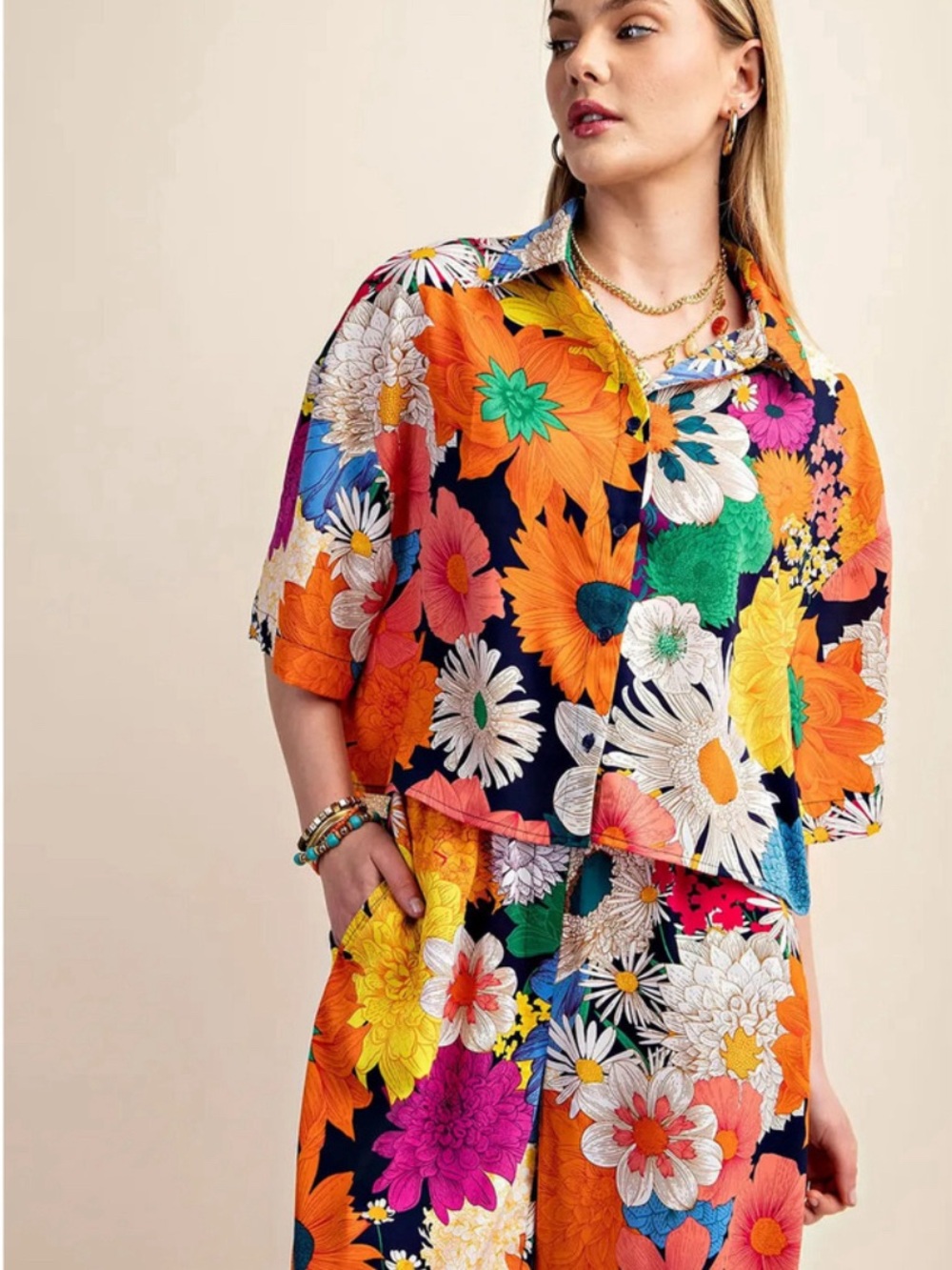 GiGio Floral Pants + Top set - Picture 6 of 9
